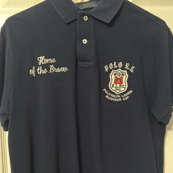 Polo Ralph Lauren Navy Embroidered Polo Shirt - Picture 2 of 6